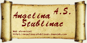 Angelina Stublinac vizit kartica